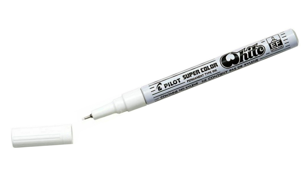 white permanent marker pen